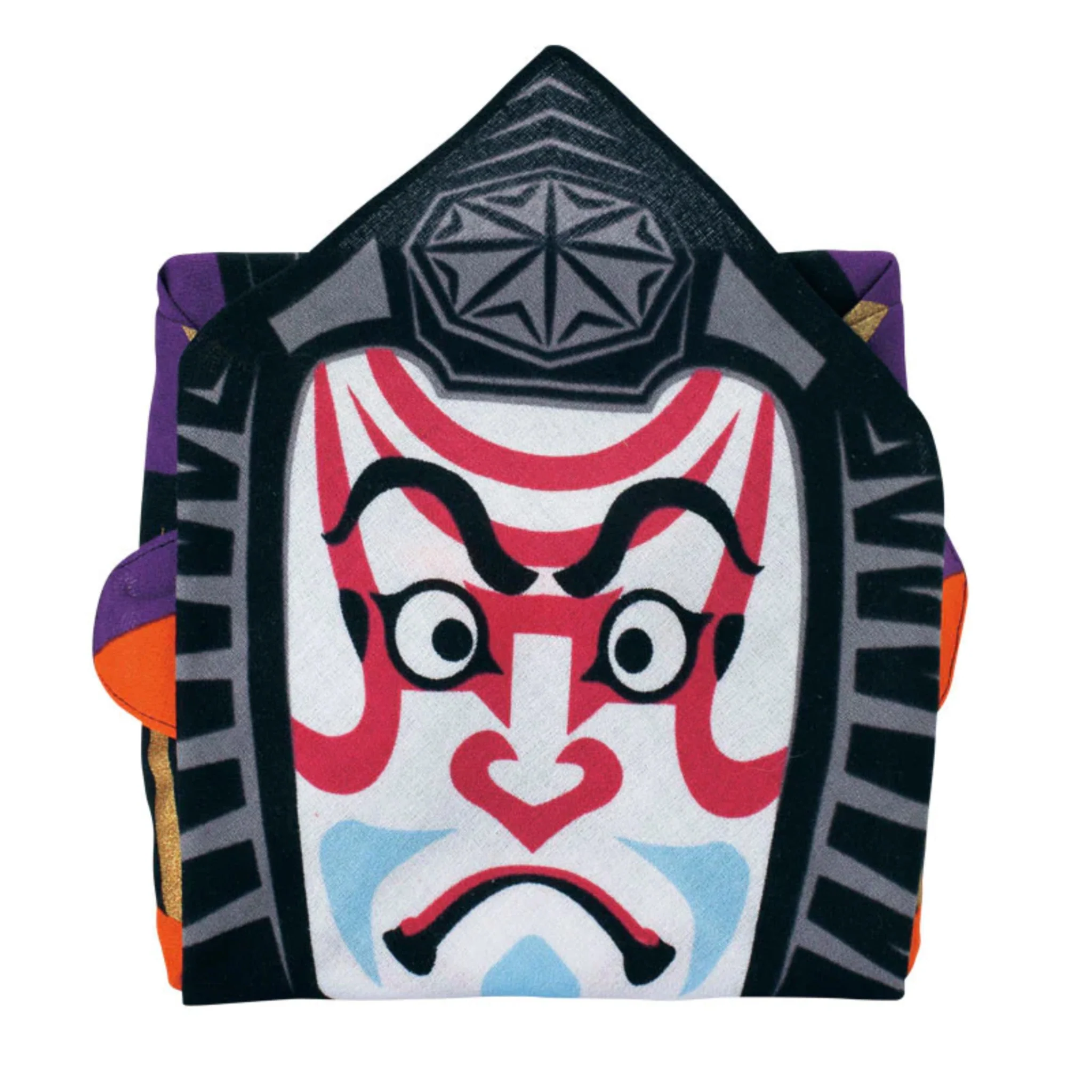Furoshiki Cotton Wrap - Cochae Collab Red Kabuki 48x48cm - Image 2