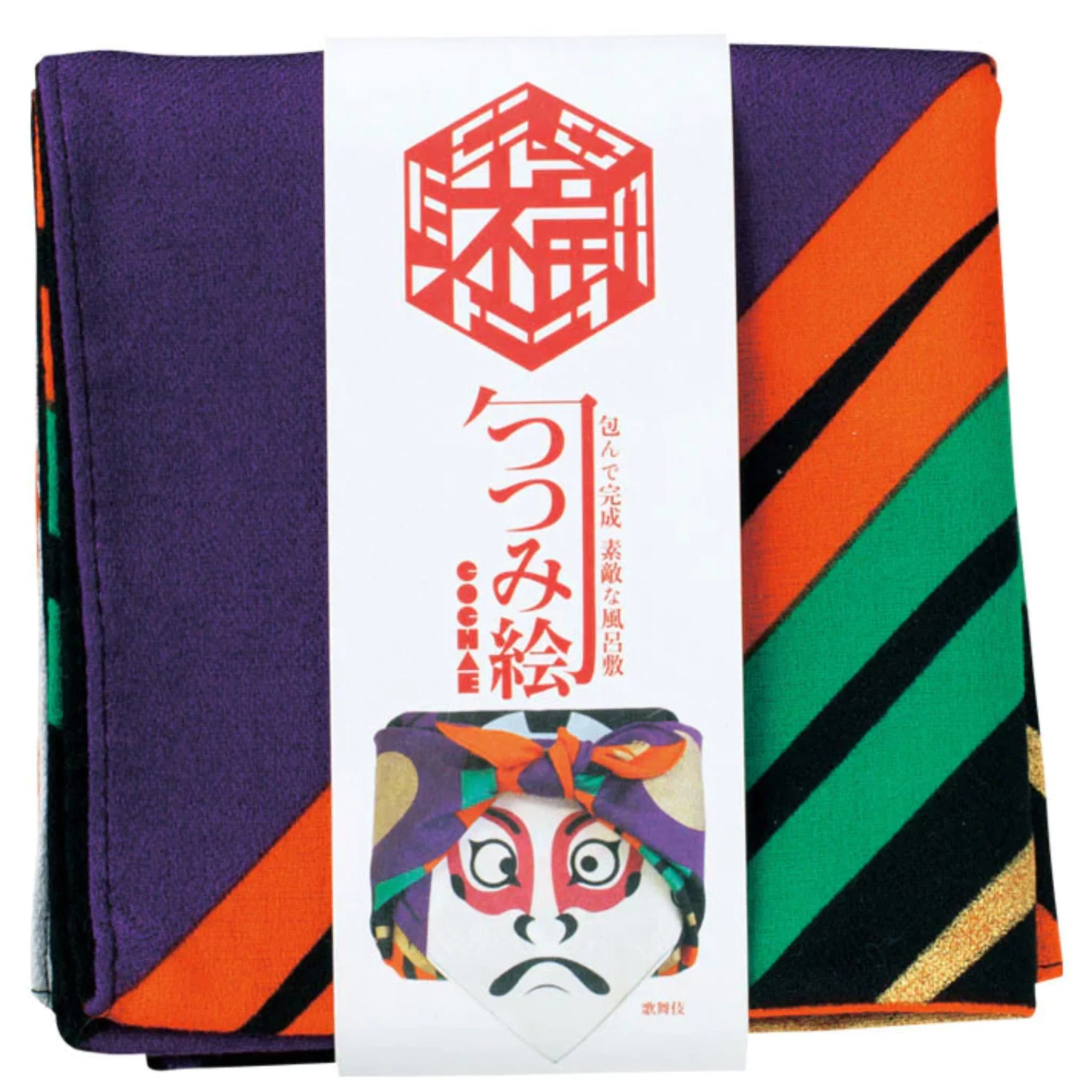 Furoshiki Cotton Wrap - Cochae Collab Red Kabuki 48x48cm - Image 5