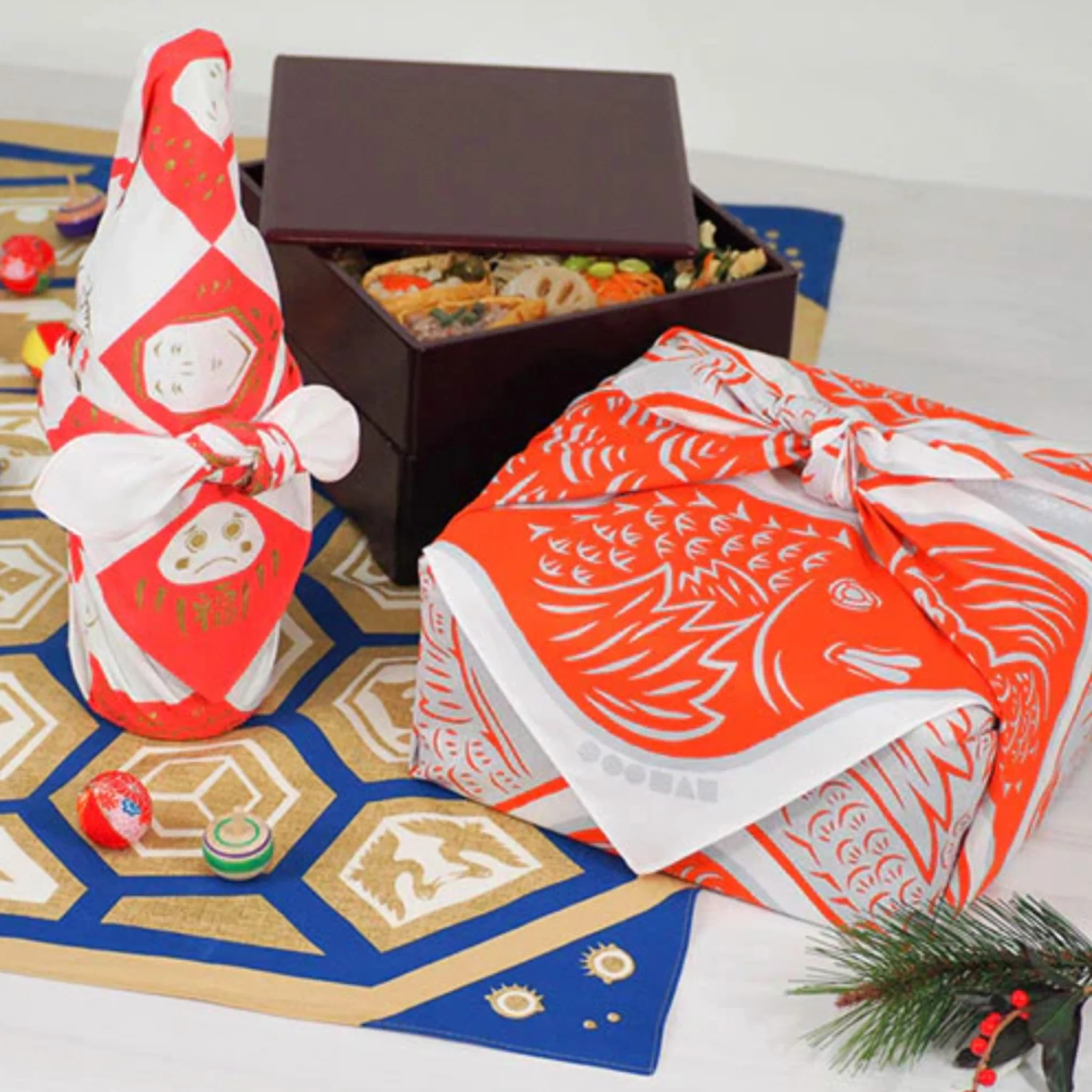Furoshiki Cotton Wrap - Cochae Collab Tortoise Shell Crest 70x70cm - Image 10