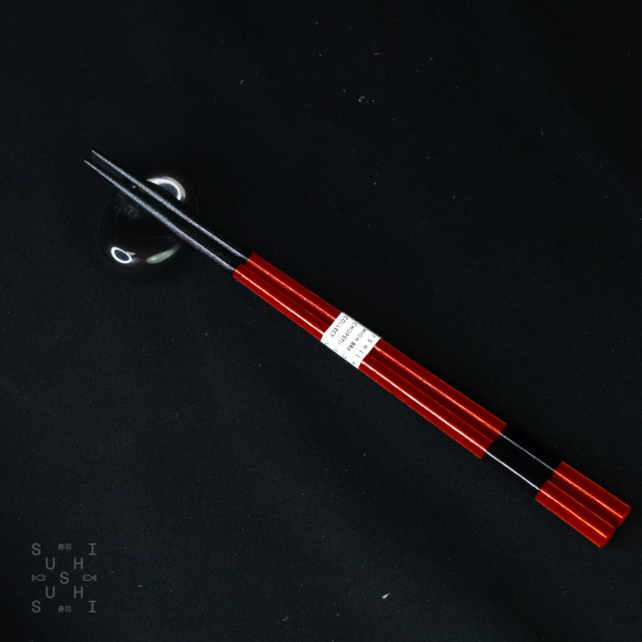 Ishida Premium Chopsticks, Black & Red, 23cm