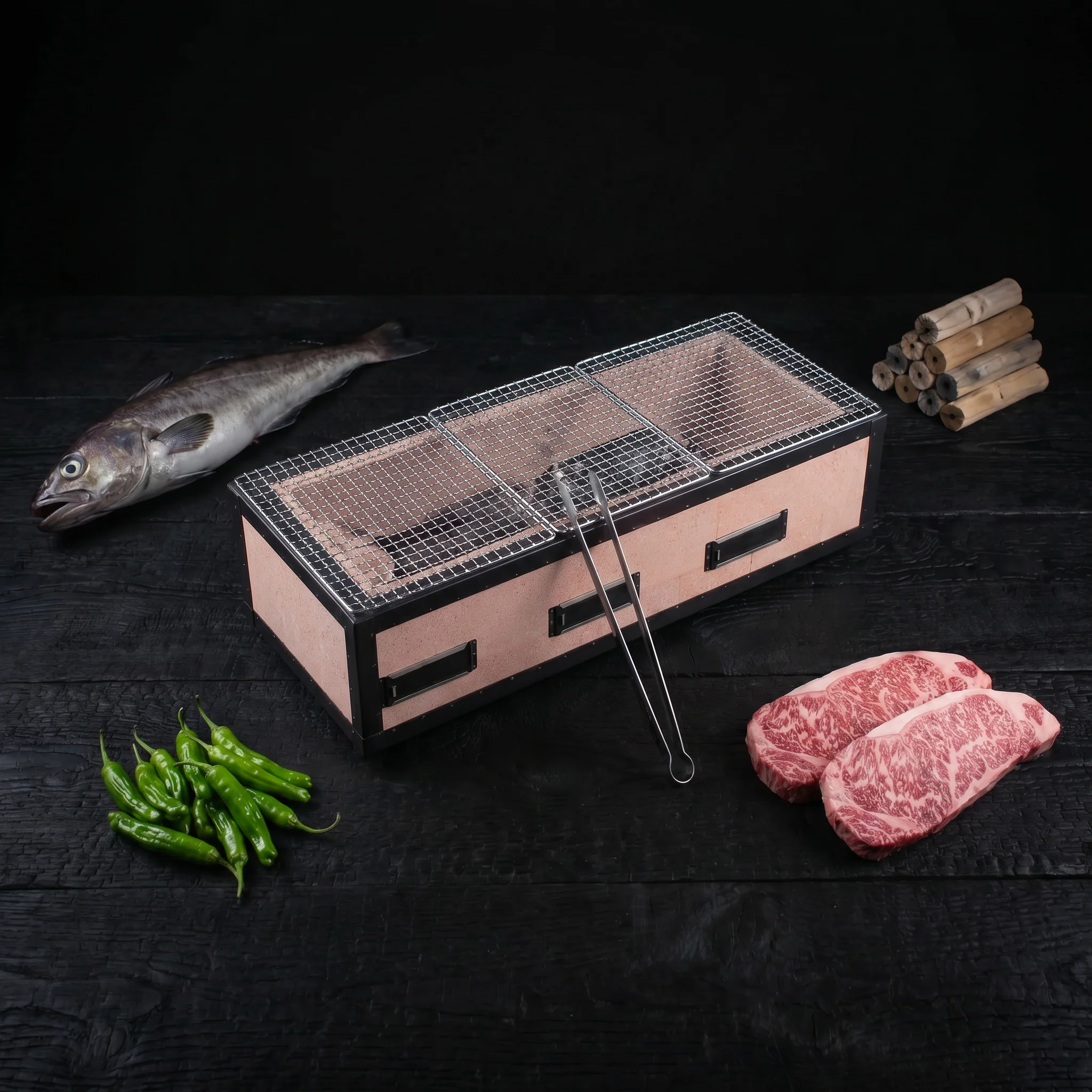 Shokunin, XL Japanese Charcoal Konro Grill, 770mm - Image 5
