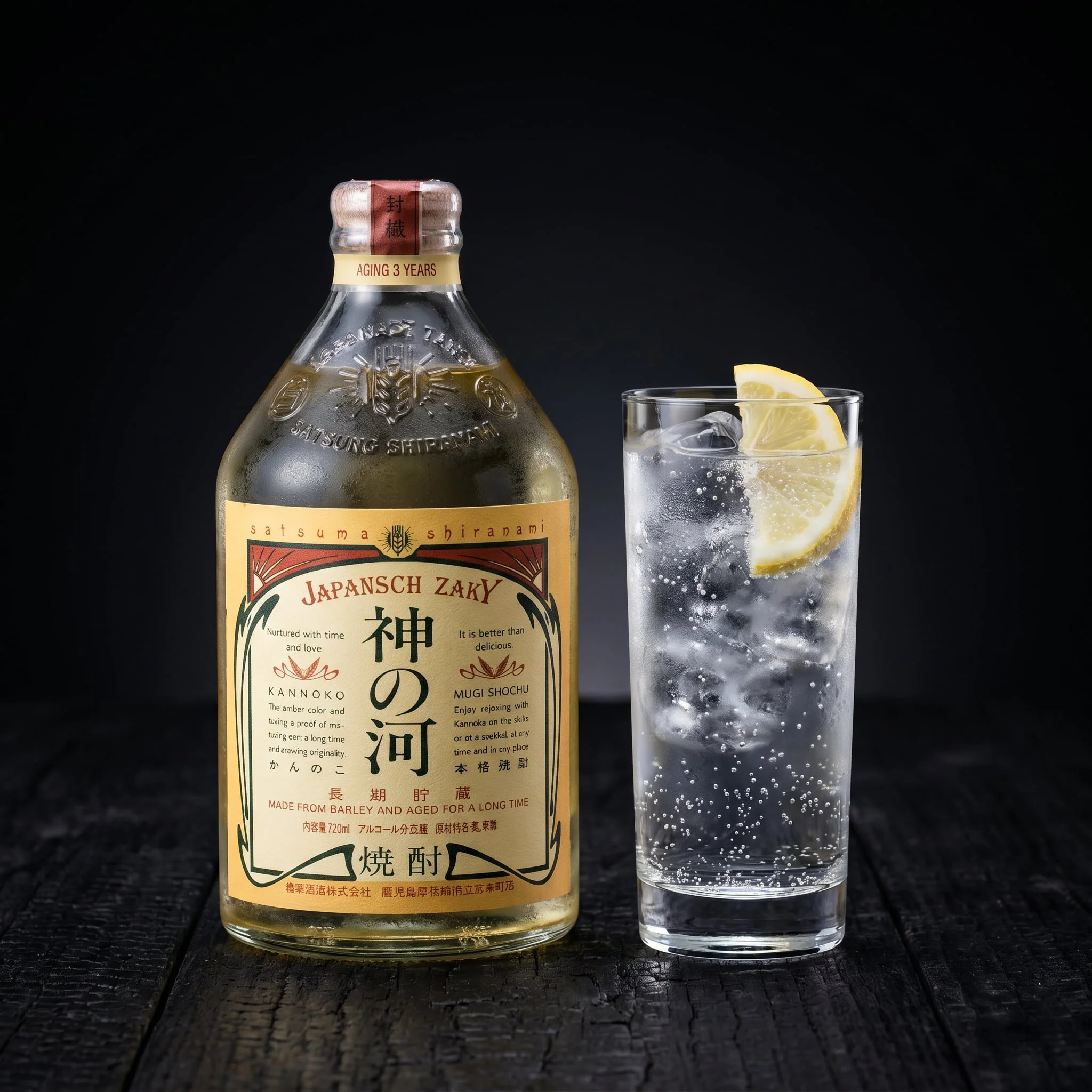 Satsuma Shuzo, Kannoko Barley Shochu, Oak-Aged, 720ml