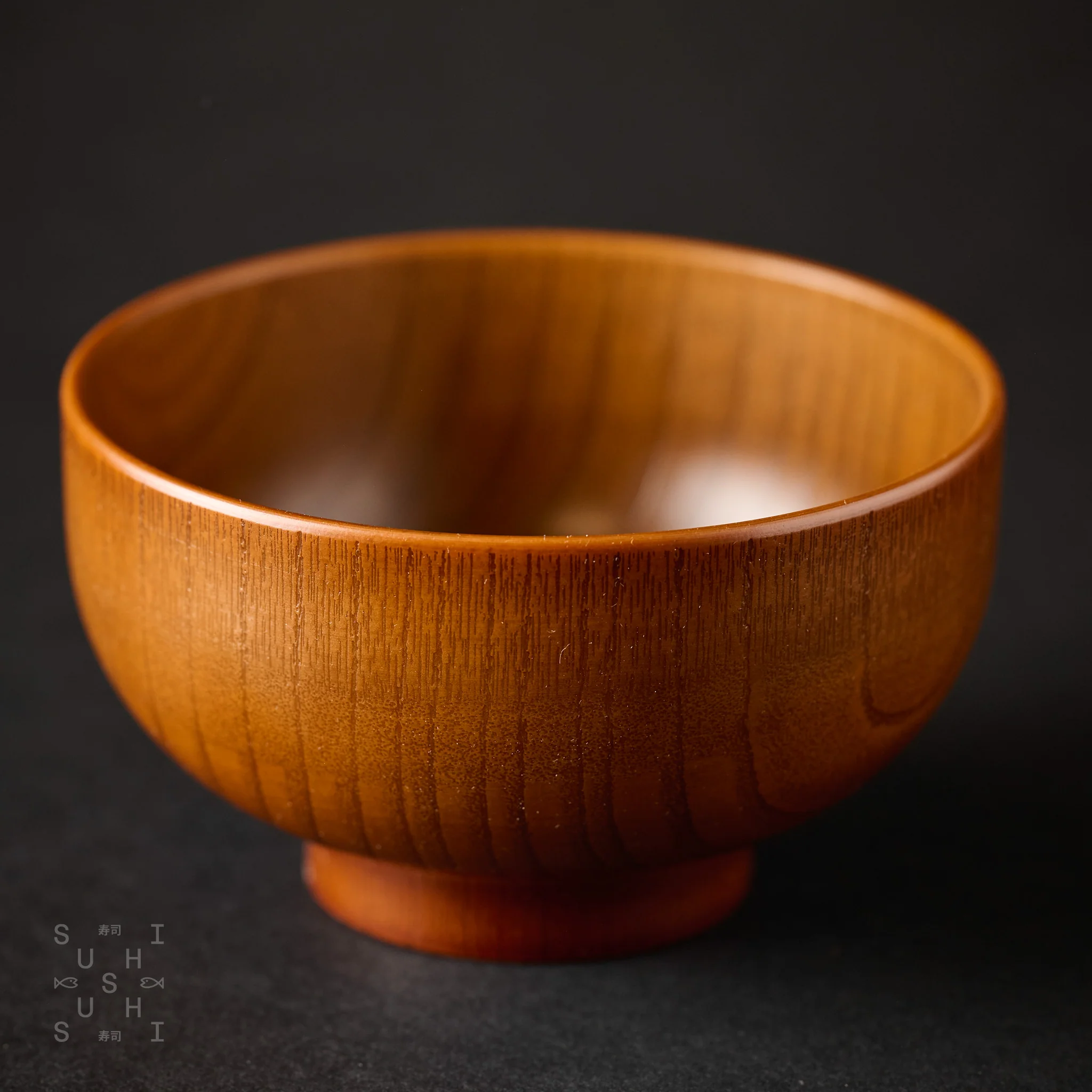 Yasuragi Natural Wooden Effect Miso Soup Bowl 116mm
